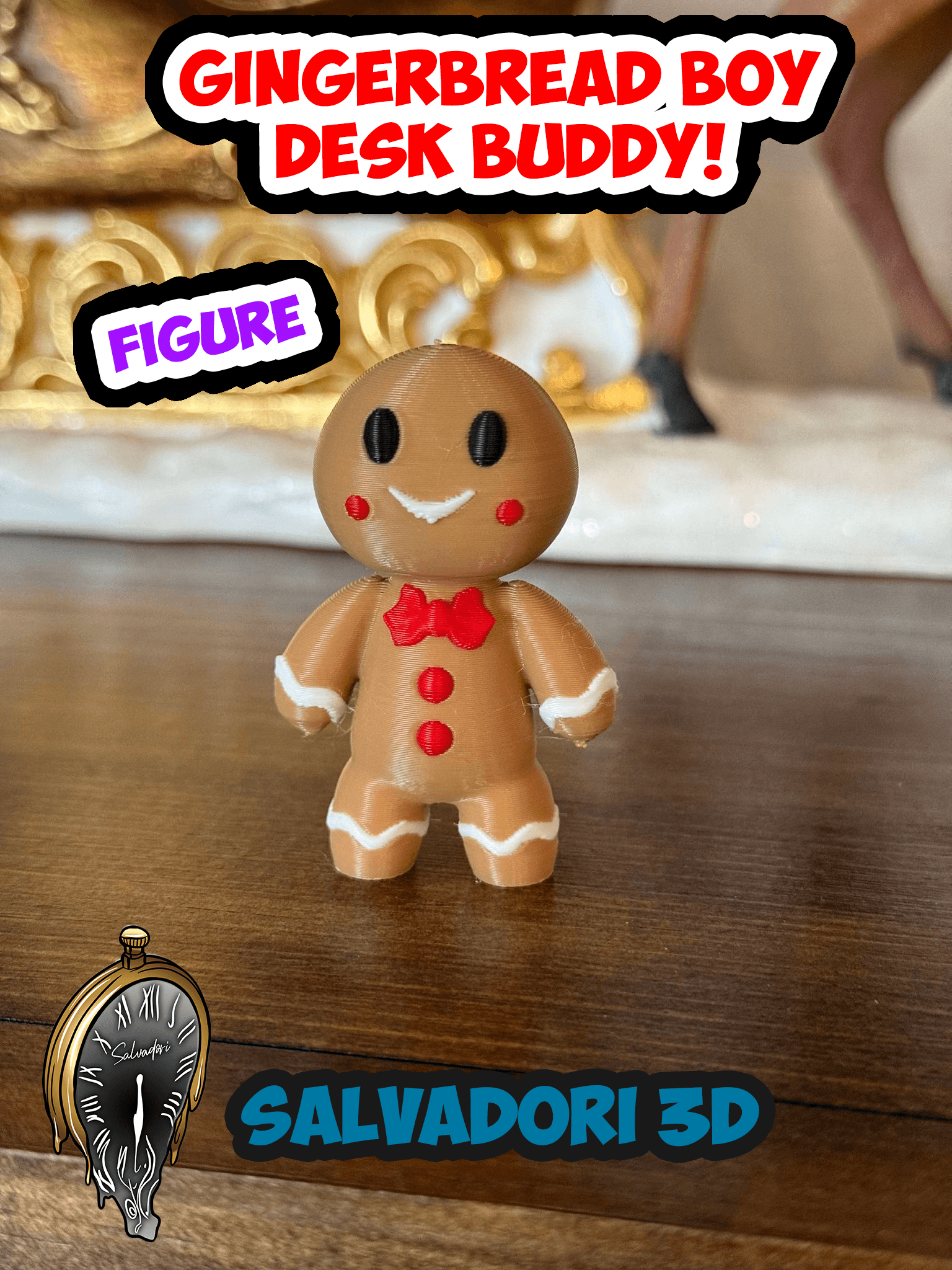 Gingerbread Boy Desk Buddy 3d model