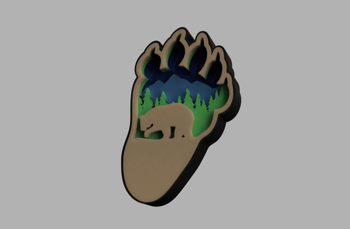 Bear Paw Mountains 3d model