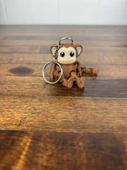 Monkey Sitting Keychain 3d model