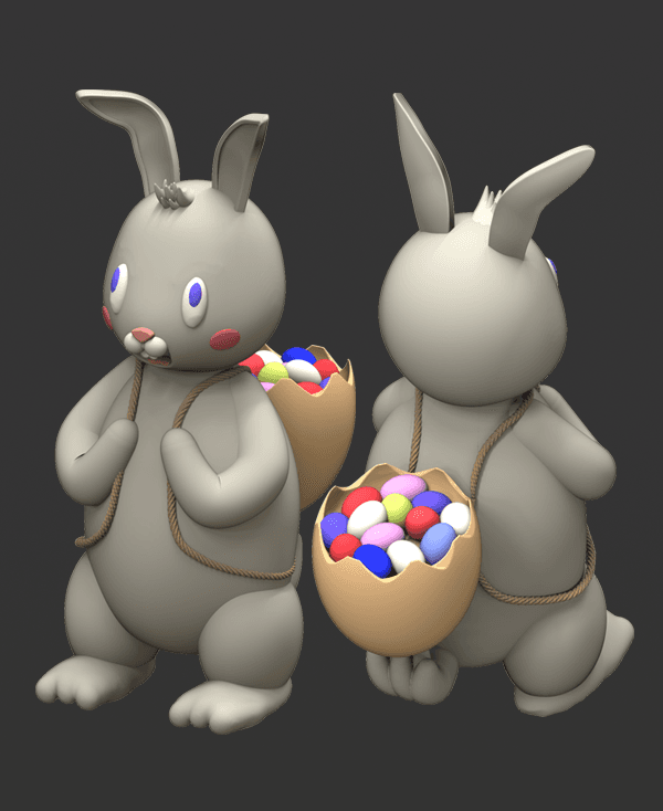 Bun-bun the Easter Bunny 3d model