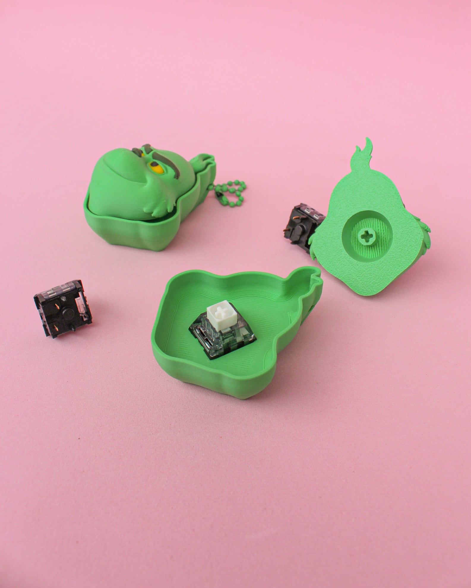 Grinch Clicker Keychain β 3D Fidget Toy 3d model