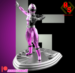 SPD Pink Ranger Statue 3d model