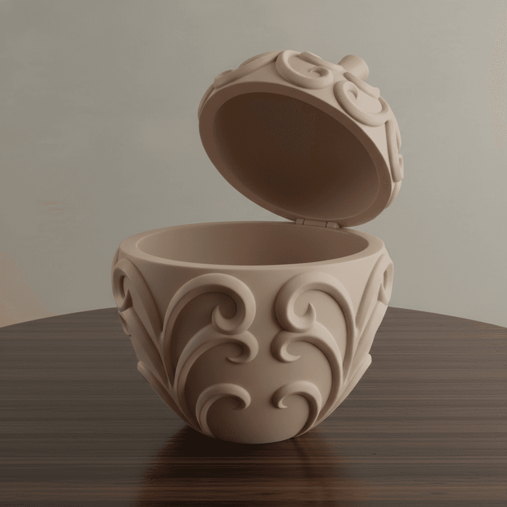 Acorn Storage Basket Detailed Printable STL 3d model