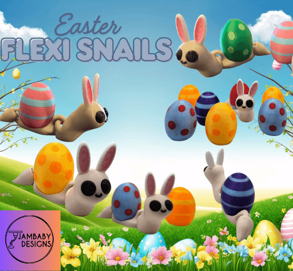 Easter Snail Flexi 3d model