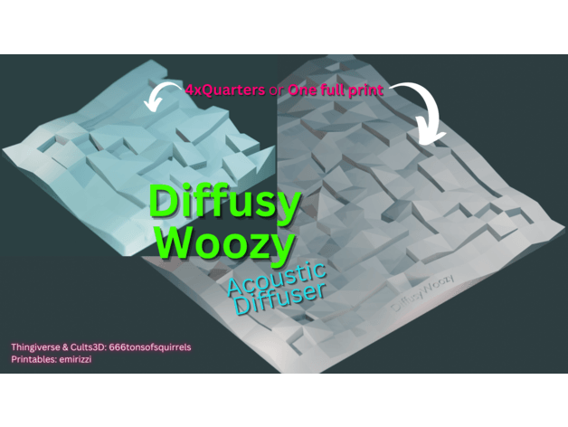 DiffusyWoozy (acoustic diffuser) 3d model
