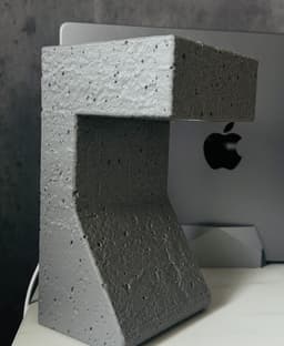 Concrete Small Table Lamp - Bambu LED Puck 3d model