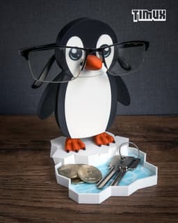 PENGUIN GLASSES HOLDER 3d model