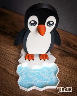 PENGUIN GLASSES HOLDER 3d model