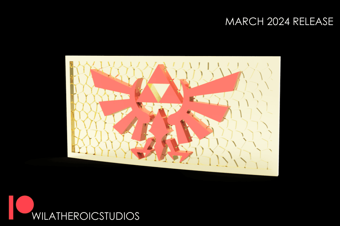 Hyrulian Crest Belt Buckle 3d model
