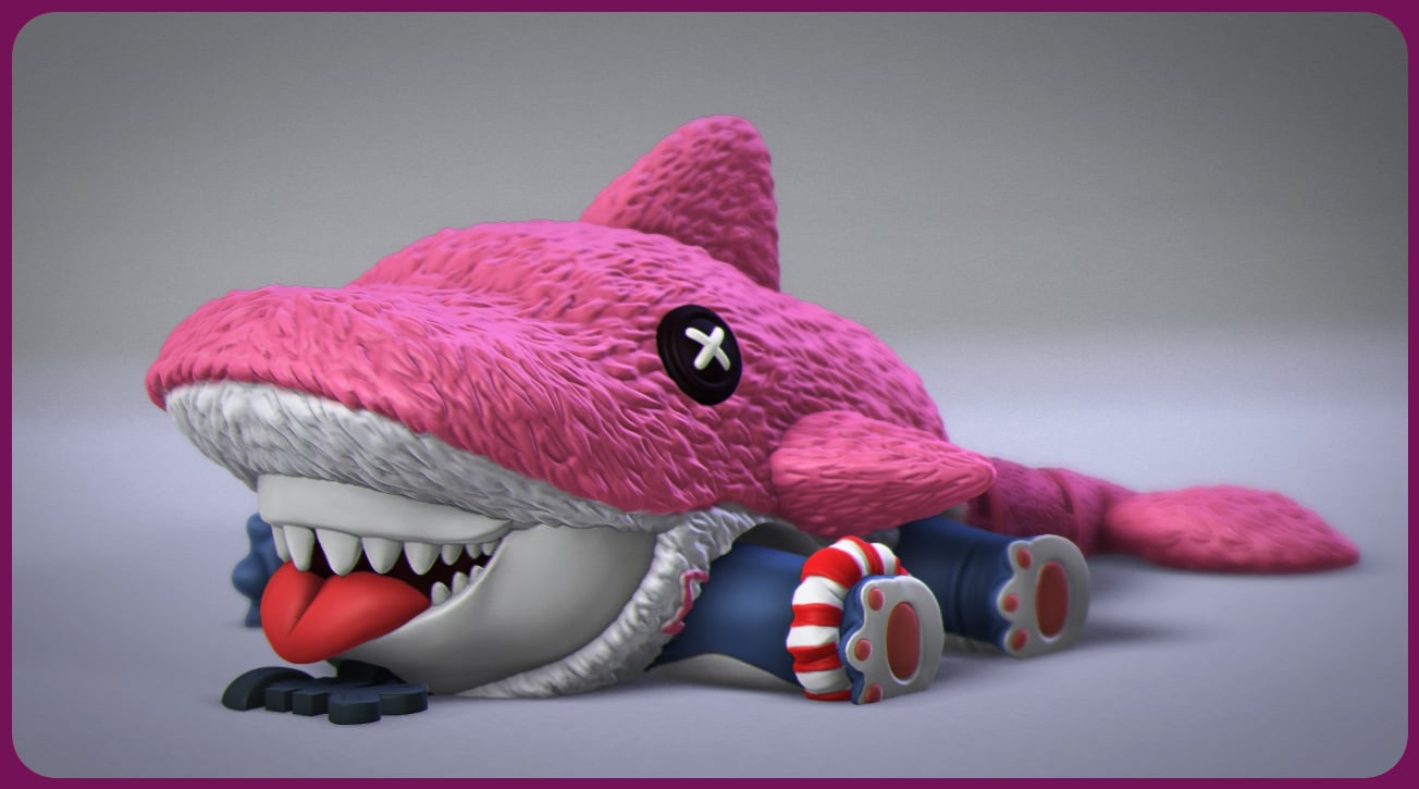 Jeff the Shark Dolphin 3d model