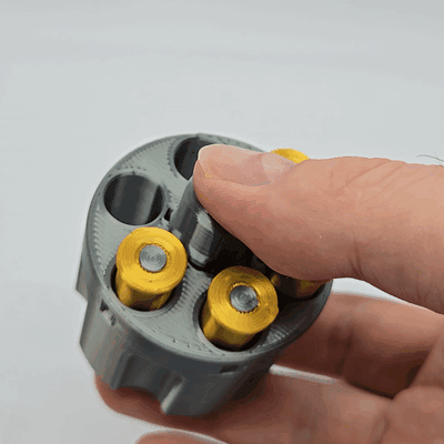 Revolver Cylinder Fidget Spinner Toy 3d model