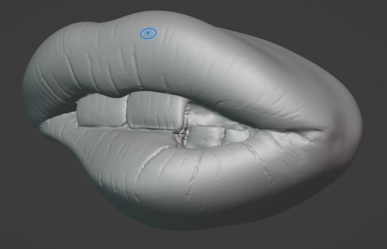 Biting Lip 3d model