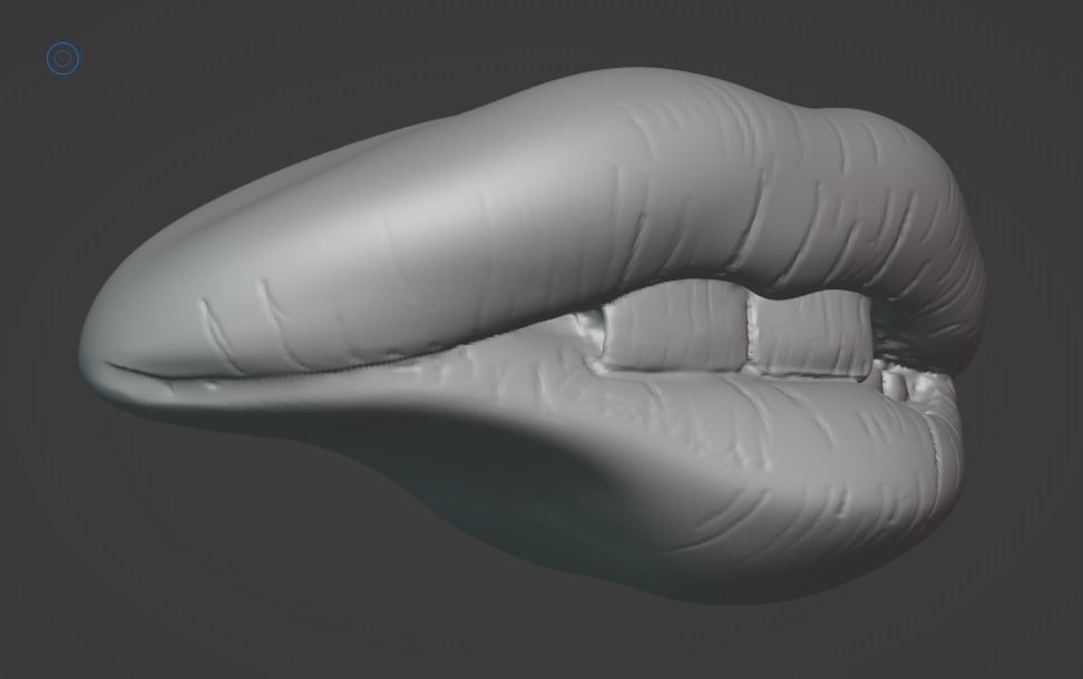 Biting Lip 3d model