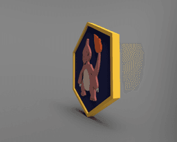 Charmeleon Pokemon PokeCoin stl 3d model