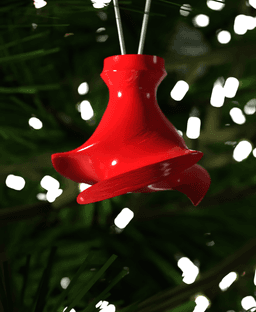 Christmas Ornament Plushy Swirls 002 3d model