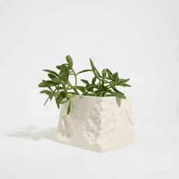 GRYT - Textured Taper Planter with Drainage Tray 3d model