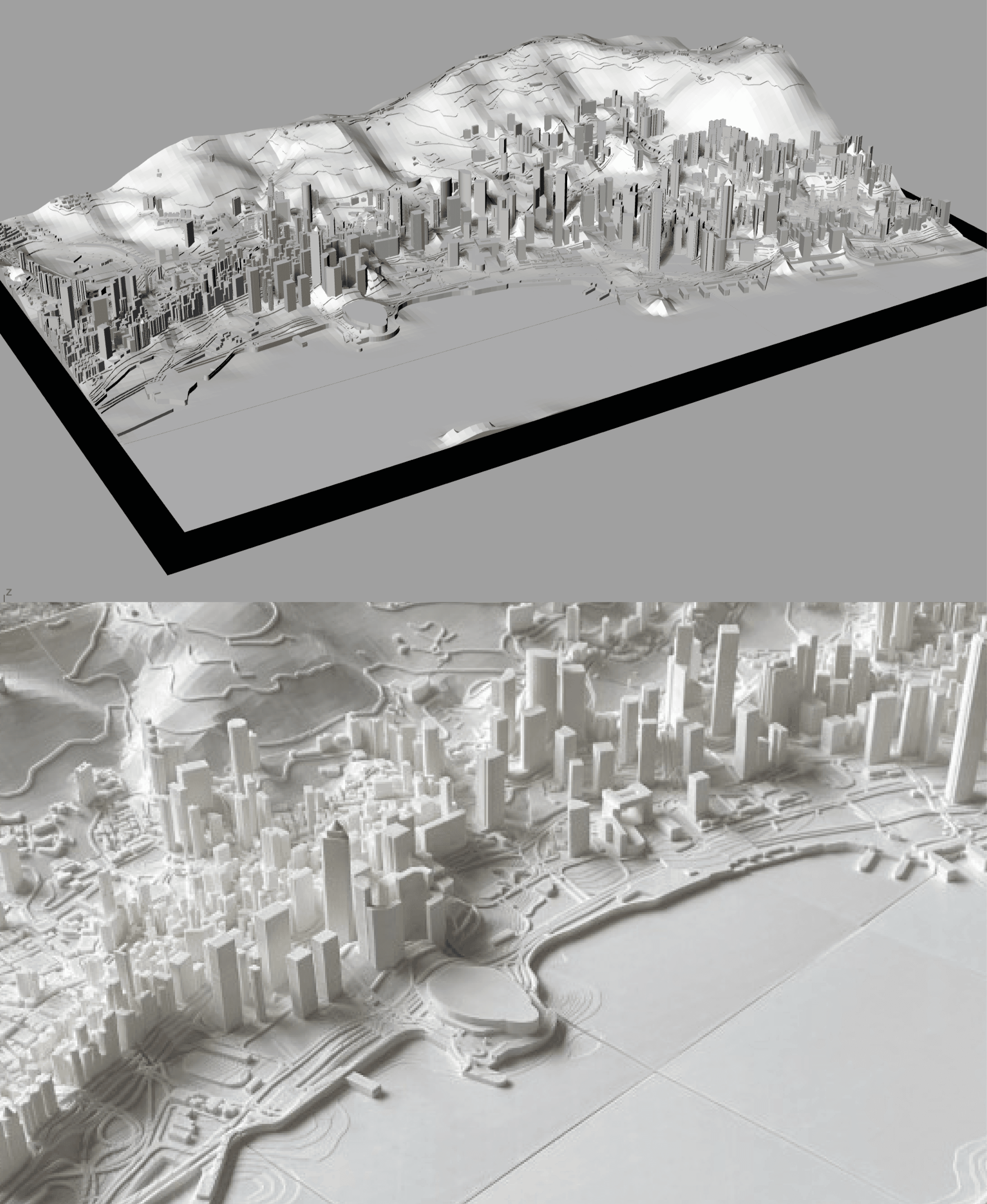 HONG KONG, Skyline 3d map 3d model