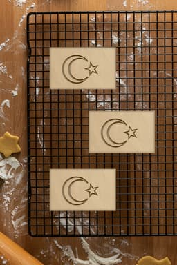 Turkish Flag Cookie Cutter, Biscuit Cutter 3d model