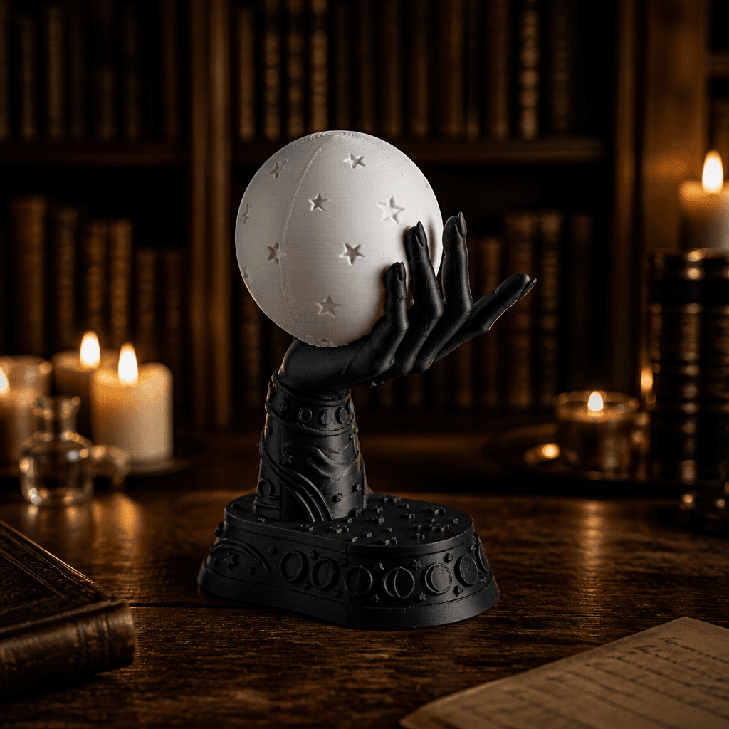 Moon Hand Sculpture - Celestial Spiritual Decor 3d model