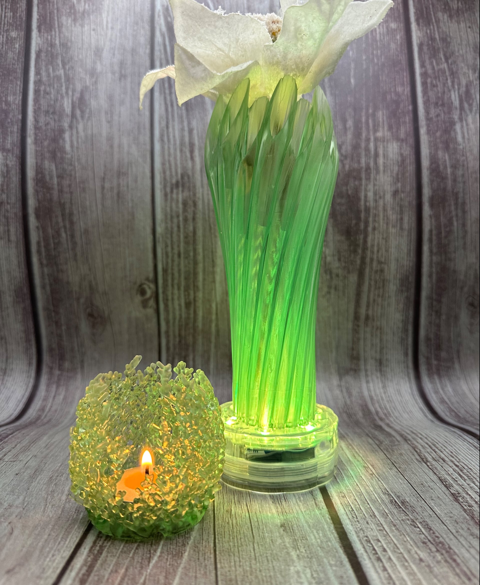 Printed in Resione clear green resin.
