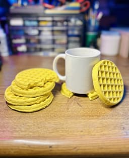 Coaster Waffles with Storage Toaster 3d model