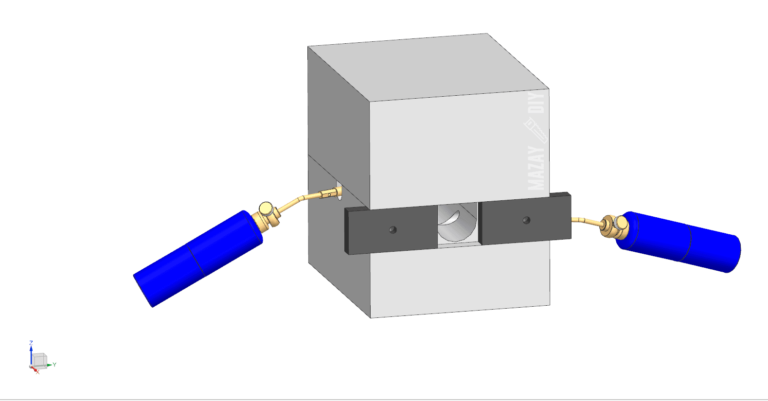 DIY mini forge for knife making 3d model