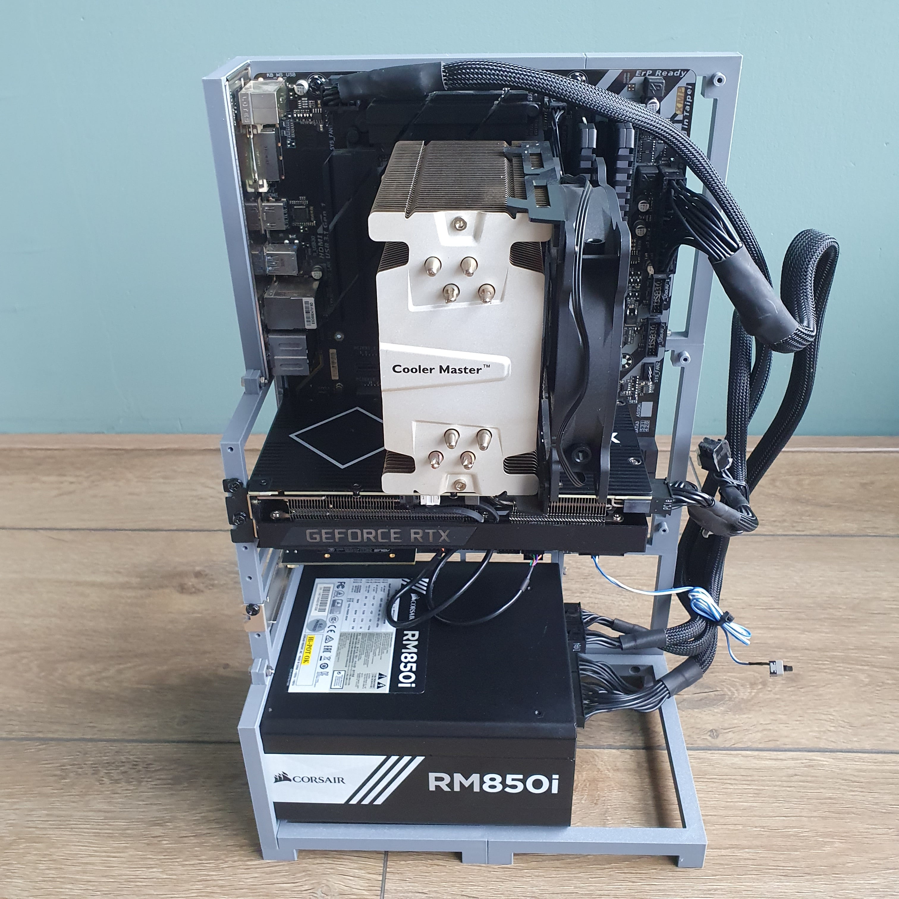 ATX basic open pc case / test bench 3d model