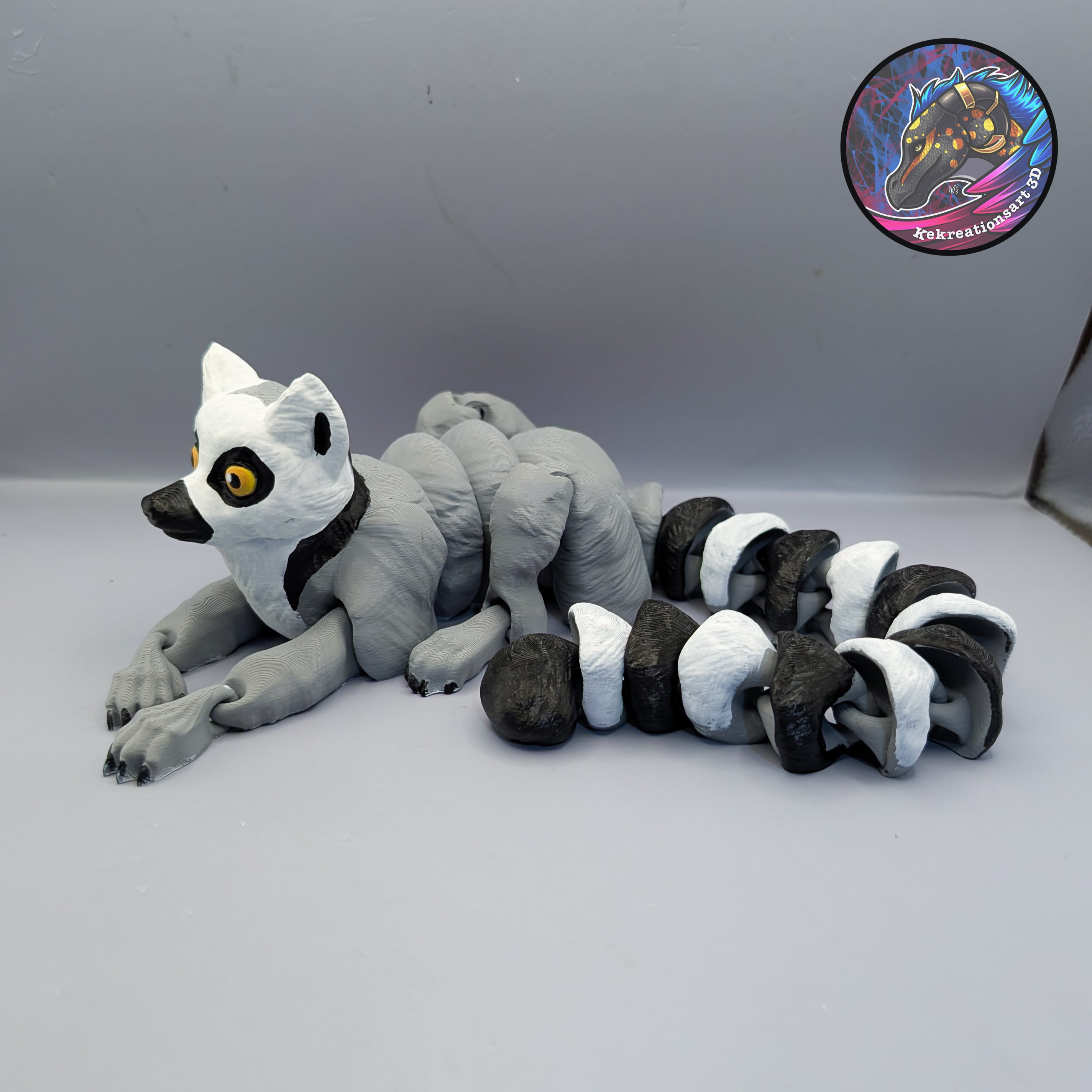 flexi ring tailed lemur 3d model