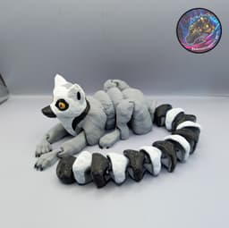 flexi ring tailed lemur 3d model