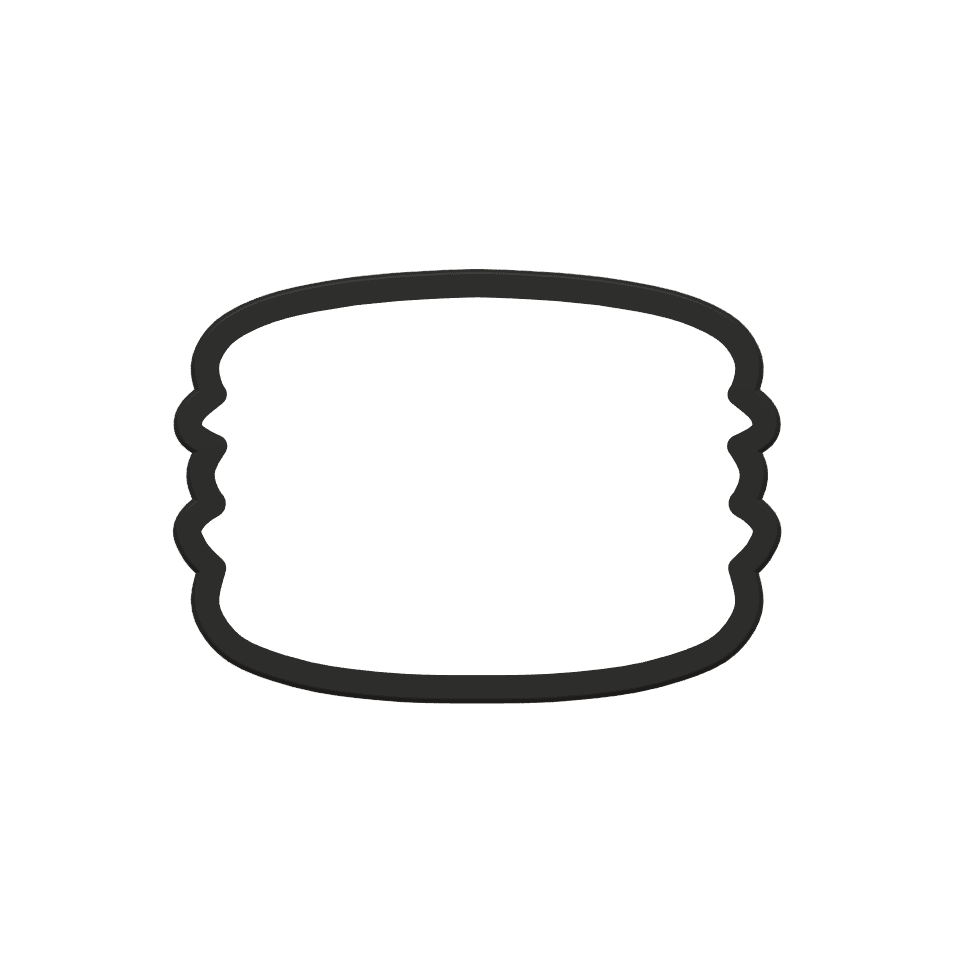 Macaron Cookie Cutter STL File - 4 inches 3d model