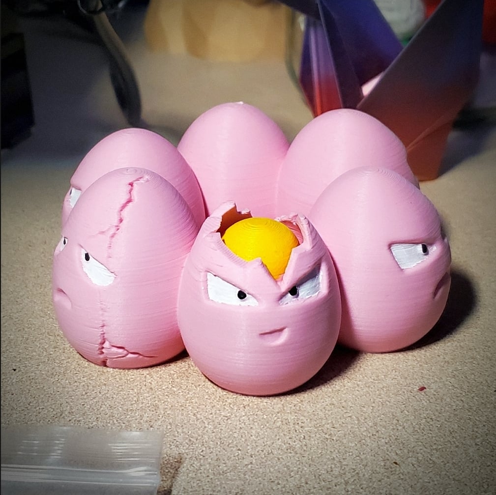 Ring-Formation Exeggcute Pokemon Fan Art Sculpture 3d model
