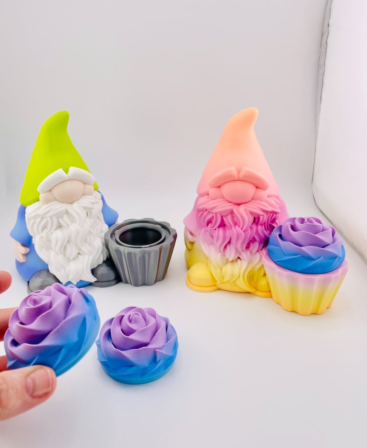 Gnome With a Cupcake Container 3d model