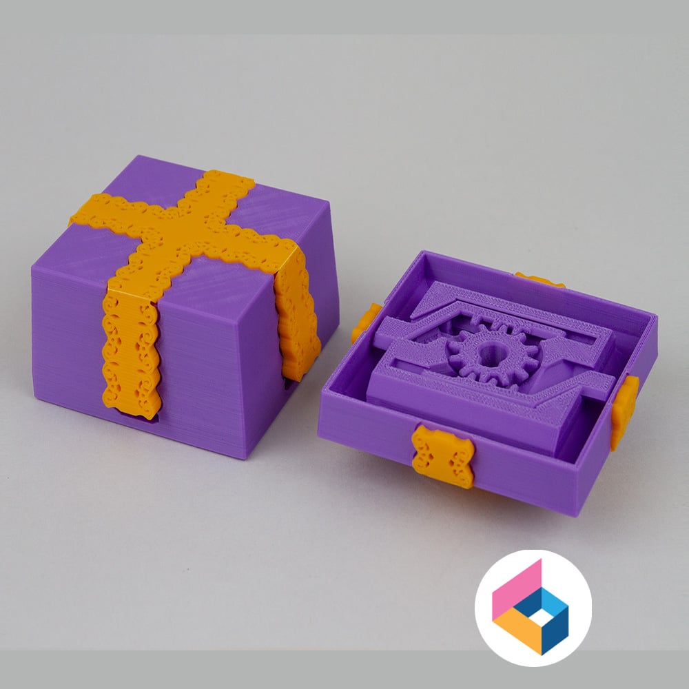 Key_Lock_Ribbon_Gift_Box 3d model
