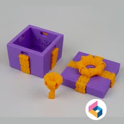 Key_Lock_Ribbon_Gift_Box 3d model
