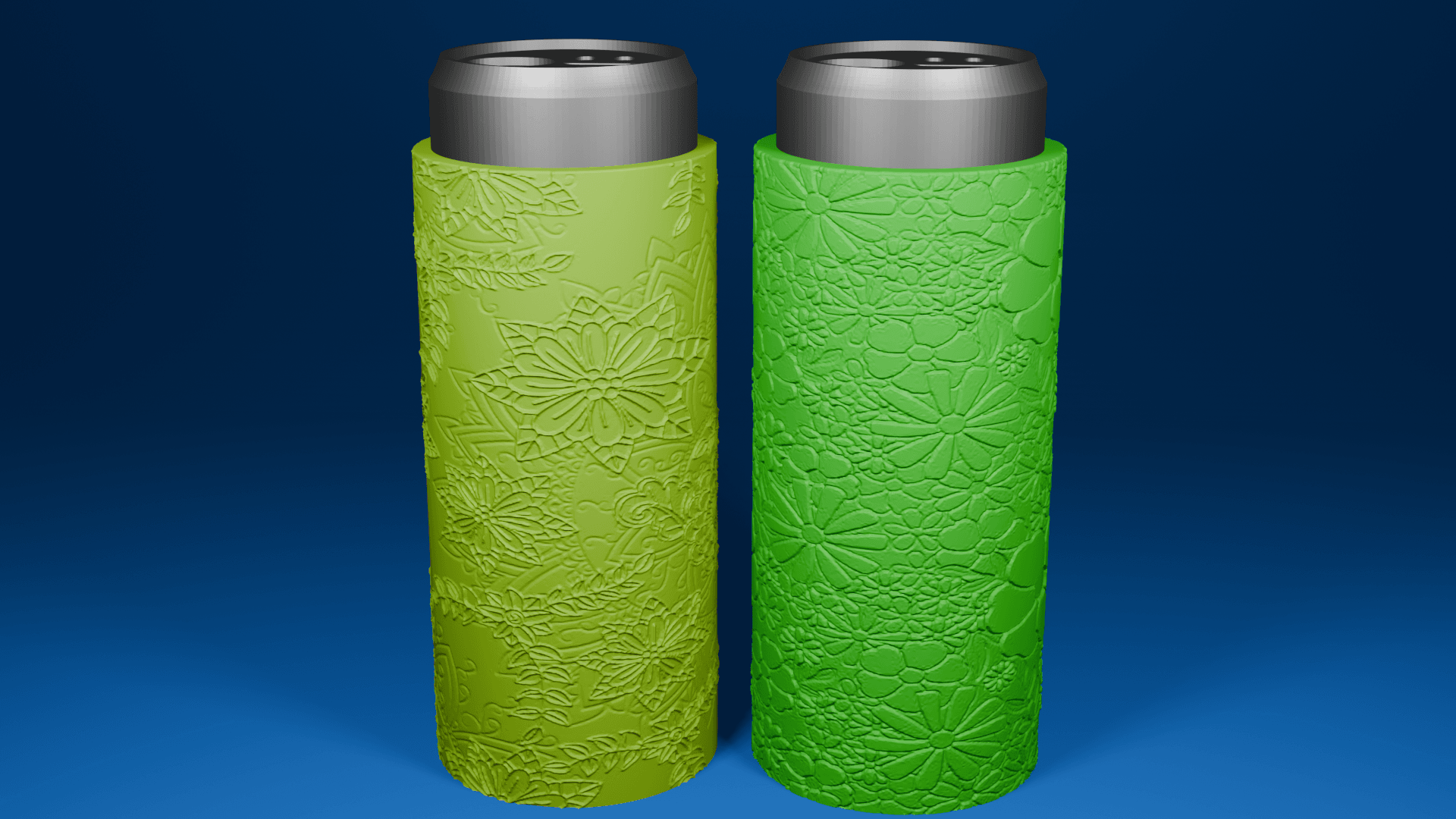 Floral Seltzer Can Holder / Vase 3d model