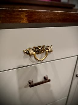 gothic rose drawer handle 3d model