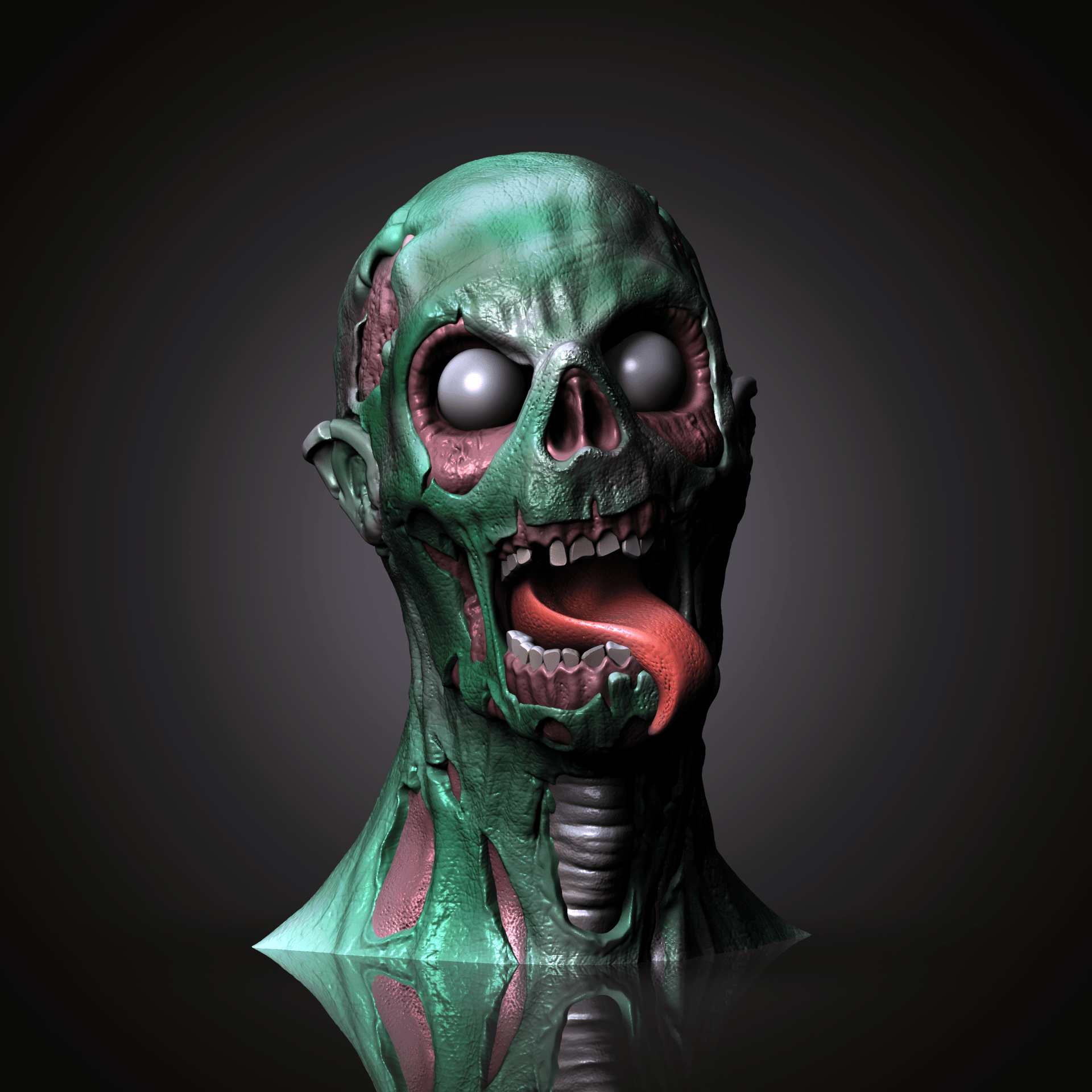 Ghoul Head (Pre-Supported) 3d model