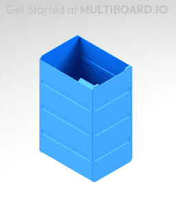 2x4x2.5 LU - Labelled - MultiBin Simple Drawer 3d model