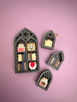 Gothic Library No.1 Multi and Single Clicker Keychain Fidget Toy Bundle 3d model