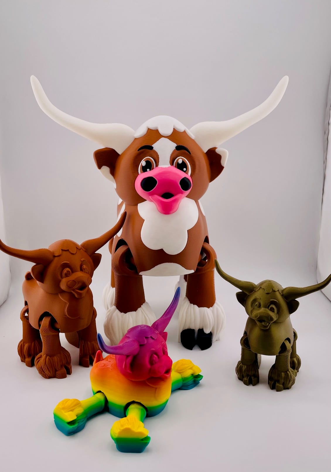Longhorn Cow Flexi 3d model