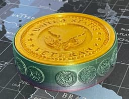 Military veteran coasters 3d model