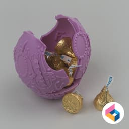 Foldable easter egg 3d model