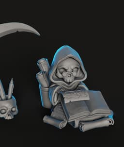 Grim Reaper Desk Set STL | Gothic Decor | Functional 3d model