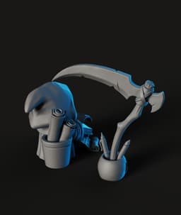 Grim Reaper Desk Set STL | Gothic Decor | Functional 3d model