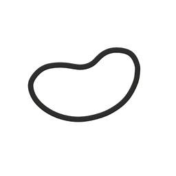 Jelly Bean Cookie Cutter STL File - 4 inches 3d model