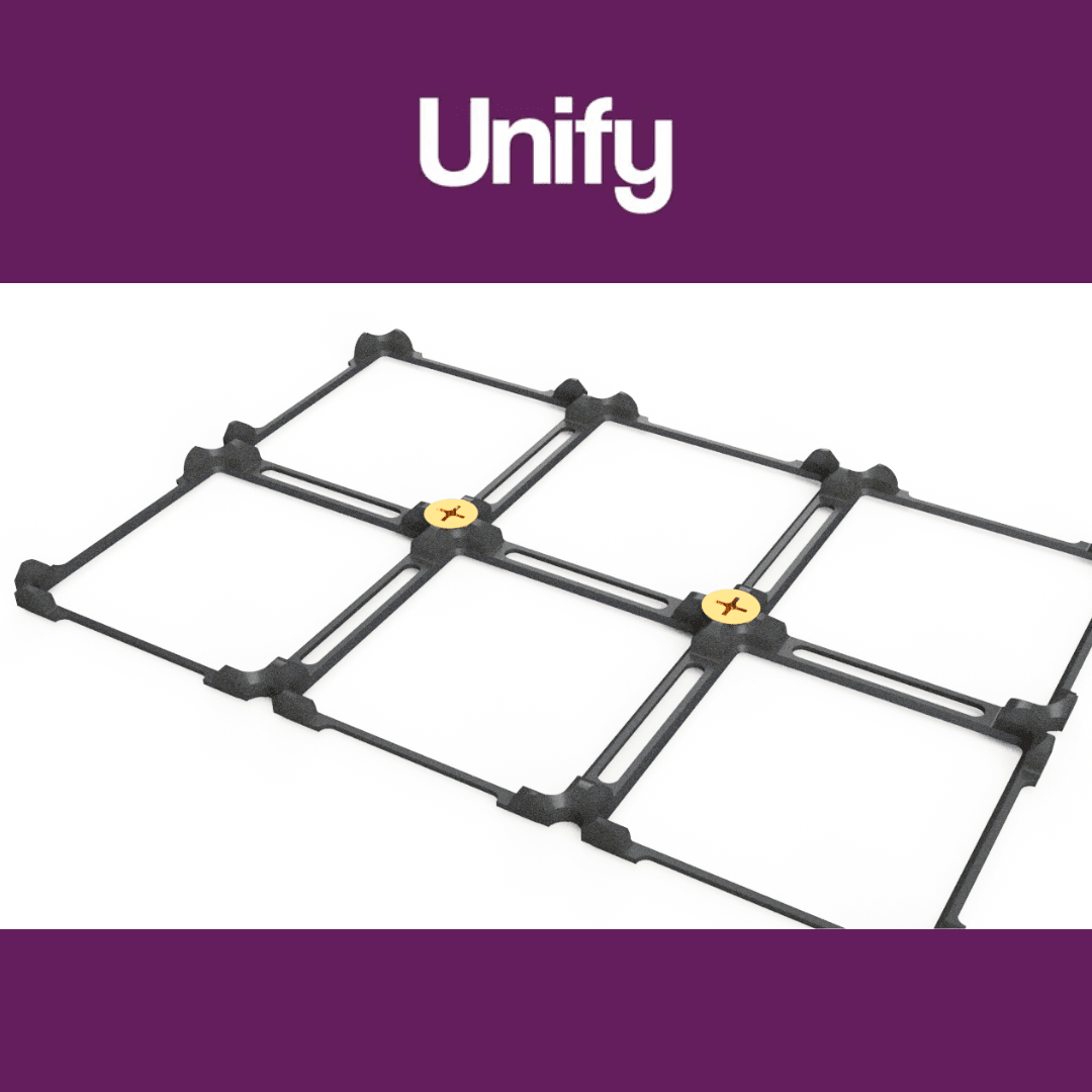 Gridfinity Skeletonised Base with screwholes 3d model