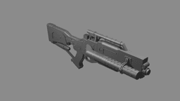 Sci-Fi Blaster Rifle v2 3d model