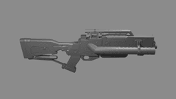 Sci-Fi Blaster Rifle v2 3d model