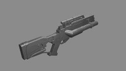 Sci-Fi Blaster Rifle v2 3d model