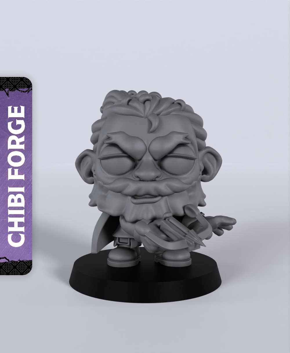 Male Dwarf Rogue - With Free Dragon - 5e DnD Inspired for RPG and Wargamers 3d model